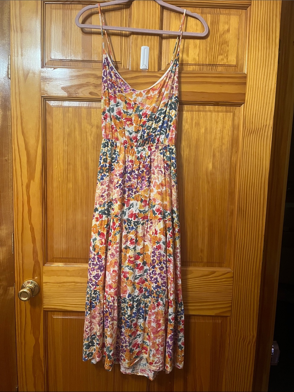 Floral spaghetti strap Midi Dress